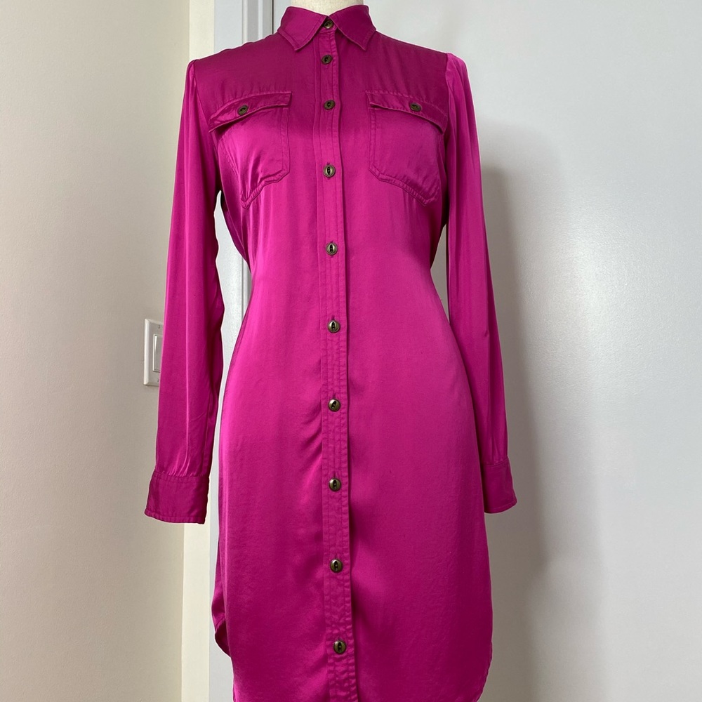 Ralph Lauren Fuchsia color belted shirt dress 🛍